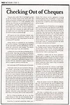 Commercial Exchange Magazine - Checking out of Cheques