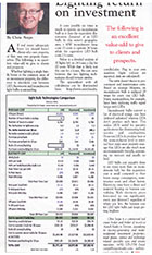 Real Estate Magazine - light bulb return on investment (ROI)